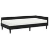 vidaXL Cadre de lit d'angle avec matelas Autre 2 pcs Noir Velours