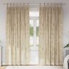 vidaXL Rideaux en velours 2 pcs Cr&egrave;me 225 x 140 cm Velours