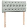 vidaXL Sommier &agrave; lattes de lit et matelas Gris clair 120x200cm Velours