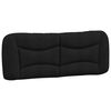 vidaXL Coussin de t&ecirc;te de lit Hvar noir 120 cm tissu