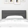 vidaXL T&ecirc;te de lit LED avec t&ecirc;te de lit Gris fonc&eacute; 100 cm Polyester