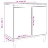 vidaXL Armoire d'&eacute;vier ch&ecirc;ne artisanal 58x33x60 cm bois d'ing&eacute;nierie