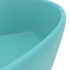 vidaXL Lavabo de luxe avec trop-plein Vert clair mat 36x13cm C&eacute;ramique