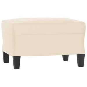 vidaXL Repose-pied Beige 60x50x41 cm Tissu microfibre