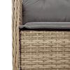 vidaXL Chaises de jardin avec coussins lot de 2 m&eacute;lange beige rotin