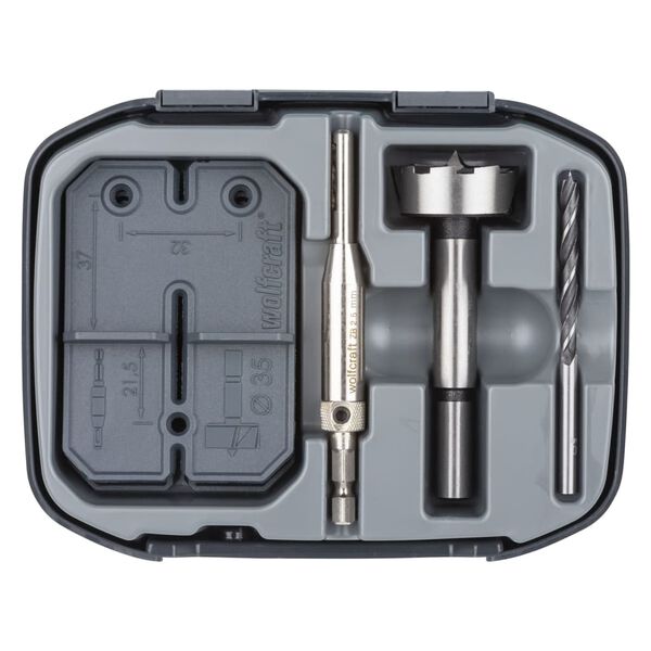 wolfcraft Jeu de trous de charni&egrave;re 5 pcs 35 mm