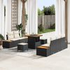 vidaXL Ensemble de canap&eacute; de jardin avec coussin 8 pcs Noir et Cr&egrave;me