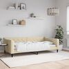 vidaXL Lit de repos cr&egrave;me 100x200 cm tissu