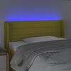 vidaXL T&ecirc;te de lit &agrave; LED Vert 83x16x78/88 cm Tissu