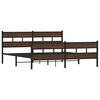 vidaXL Cadre de lit en m&eacute;tal sans matelas ch&ecirc;ne marron 183x213 cm