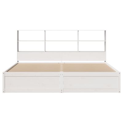 vidaXL Cadre de lit sans matelas blanc 180x200 cm bois massif de pin