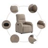 vidaXL Fauteuil inclinable taupe tissu microfibre