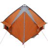 vidaXL Tente tipi avec toit Gris et orange 490 x 410 x 210 cm
