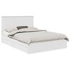 vidaXL Lit de Rangement Blanc 140 x 200 cm Bois d'ing&eacute;nierie