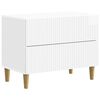 vidaXL Cabinet de chevet avec tiroir Blanc brillant 62 x 34,5 x 48 cm