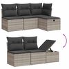 vidaXL Salon de jardin avec coussins 7 pcs gris clair r&eacute;sine tress&eacute;e
