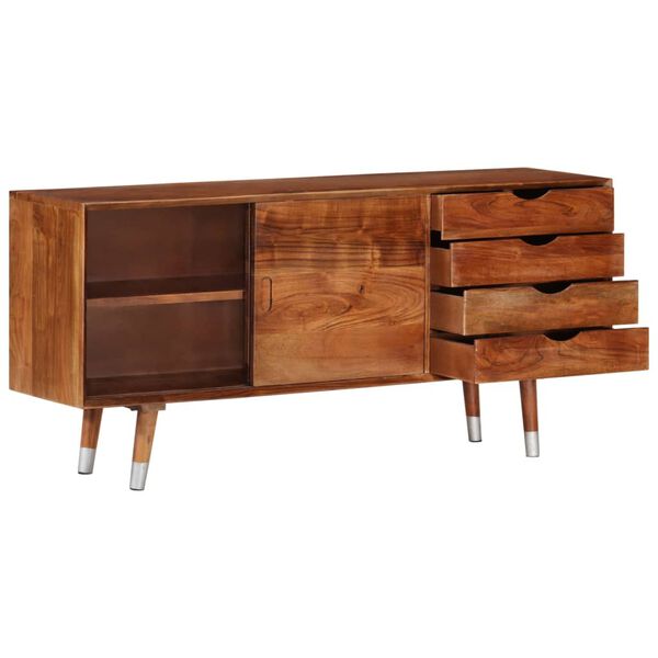 vidaXL Meuble TV 118x30x55 cm Bois d'acacia massif