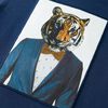 T-shirt pour enfants avec manches courtes bleu fonc&eacute; 140
