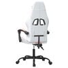 vidaXL Chaise de jeu pivotante Blanc et rose Similicuir