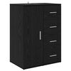 vidaXL Buffets avec tiroir Corona 2 pcs Ch&ecirc;ne noir 59 x 39 x 80 cm