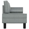 vidaXL Chaise longue avec coussins et traversin gris clair tissu