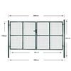 vidaXL Portail double 300x150 cm en acier thermolaqu&eacute;