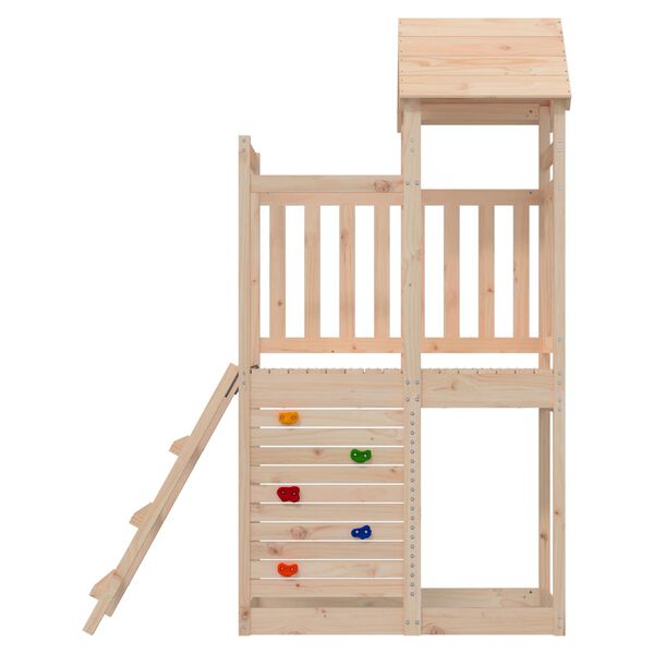 vidaXL Tour de jeu Marron 110,5 x 52,5 x 214 cm Pin massif
