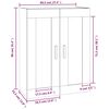 vidaXL Armoire murale noir 69,5x32,5x90 cm bois d'ing&eacute;nierie