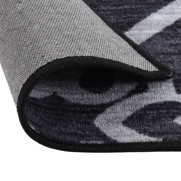 vidaXL Tapis de couloir Noir 80x250 cm