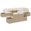 vidaXL Ensemble de canap&eacute; de jardin 9 pc Beige Poly rotin