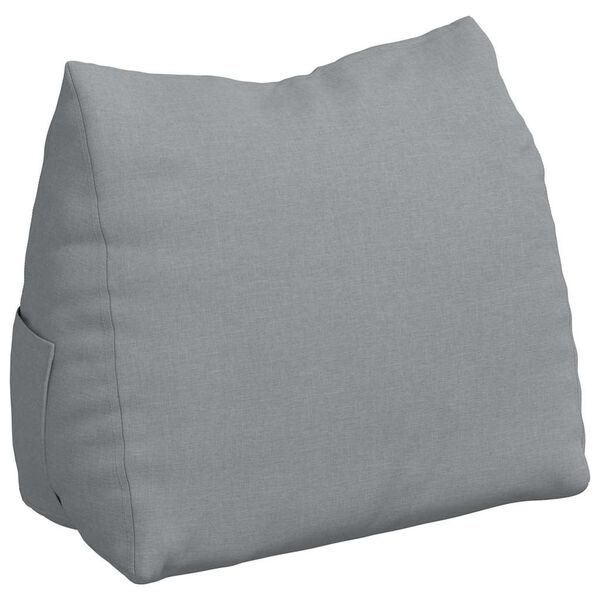 vidaXL Coussin de Dos Gris clair 60 x 20 x 50 cm tissu