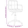 vidaXL Chaise pivotante de salle &agrave; manger Bleu Velours