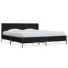 vidaXL Cadre de lit sans matelas noir 200x200 cm
