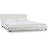 vidaXL Cadre de lit sans matelas blanc similicuir 160x200 cm