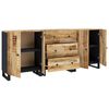 vidaXL Buffets 3 pcs Bois de manguier brut