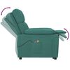 vidaXL Fauteuil de massage Vert fonc&eacute; Tissu