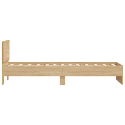 vidaXL Cadre de lit sans matelas avec tête de lit 90x200 cm