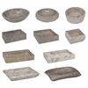 vidaXL Lavabo Gris 50x35x10 cm Marbre