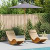 vidaXL Parasol de jardin Gris fonc&eacute; &Oslash; 270 x 260 cm Bambou