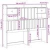 vidaXL T&ecirc;te de lit avec rangement cire marron 120cm bois massif de pin