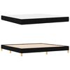 vidaXL Lit &agrave; ressorts avec matelas Noir 200 x 200 cm tissu