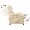 vidaXL Fauteuil de massage Crème Tissu