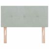 vidaXL T&ecirc;te de lit LED avec t&ecirc;te de lit Gris clair 100 cm Polyester