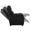 vidaXL Fauteuil inclinable Noir Tissu