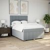 vidaXL Sommier &agrave; lattes de lit avec matelas Gris clair 140x200cm Tissu