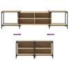 vidaXL Meuble TV ch&ecirc;ne sonoma 203x37x50 cm bois d'ing&eacute;nierie