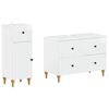 vidaXL Ensemble de 2 meubles de salle de bain ALKMAAR Blanc brillant