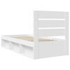 vidaXL Cadre de lit Blanc 100 x 200 cm Bois de pin massif
