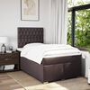 vidaXL Sommier &agrave; lattes de lit avec matelas Marron fonc&eacute; 120x200 cm