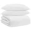 vidaXL Ensemble de Duvet avec oreiller 3 pc Blanc Plume de canard